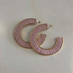 MIGNONNE GAVIGAN THREAD HOOP - PINK/ROSE GOLD